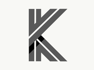 K fun grey k lettering