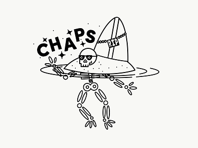 CHAPS beach chaps clothing design fun indesign logo ocean skeleton skull