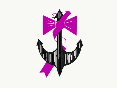 Anchor design fun logo nice ocean purple sea