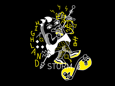 Drumline sweatshirts band clothing design design art drumline highland illustration lettering lightning logo music seattle shirt stormy t shirt type