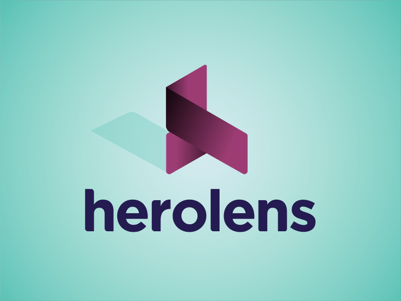 Logo In Motion 2d branding green herolens indicius logo logotype purple shadow