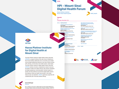 HPI∙MS Collaterals brand branding collateral design digital health hasso plattner healthcare institute mount sinai