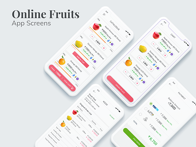 Online Buy Fruits App app branding design fruits illustration ios mobile app online fruits typography ui ux vector web