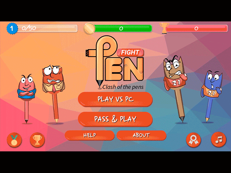 Penfight 2d animation character fight fighting game gamesui pen penfighting ui ux