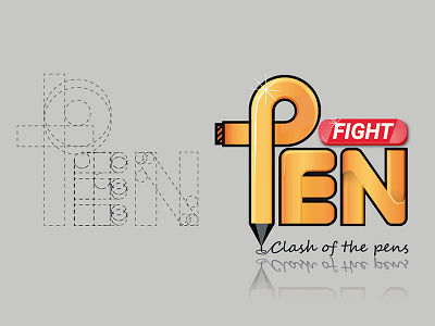Penfight Logo 2d animation character fight fighting game gamesui pen penfighting ui ux