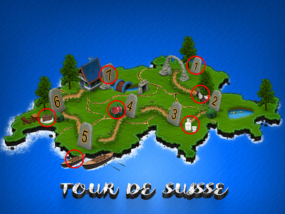 Tour De Suisse Child small game concept 3d game game ui level design ui