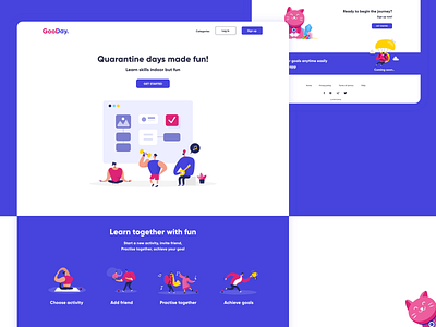 Landing page for "GOODAY" banner homepage landing page product design ui web web ui website