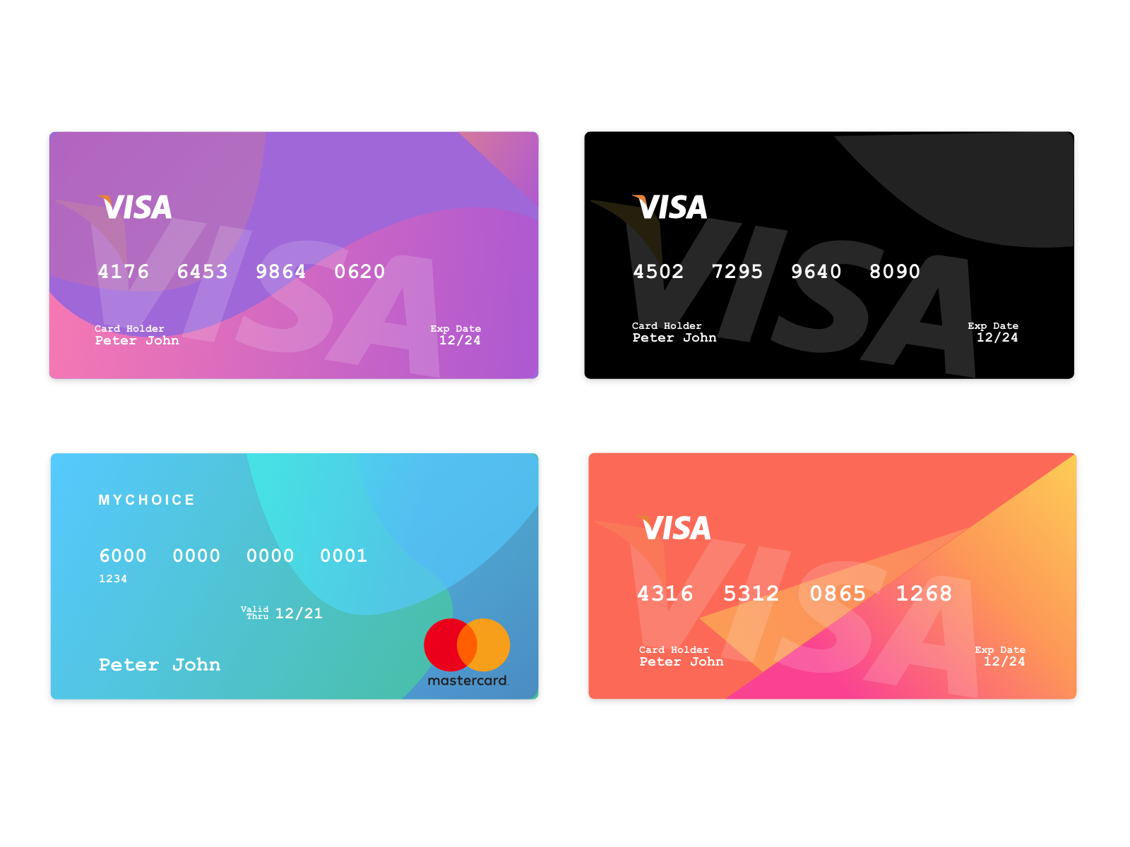 Payment Cards By Dhesega On Dribbble