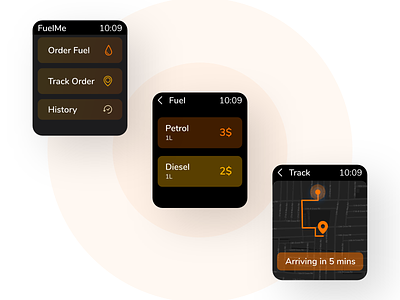 Fuel Ordering App concept (Apple Watch) apple watch ios ios app smart watch ui watch app watch os watch ui