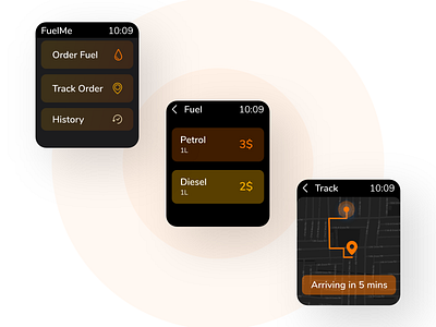 Fuel Ordering App concept (Apple Watch)