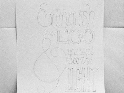 Hand Lettering - pencil rough hand lettering hand rendered quote