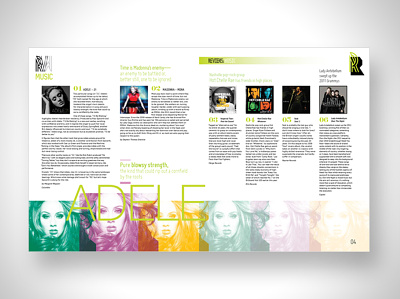 Feature Spread layout magazine magazine spread music music review