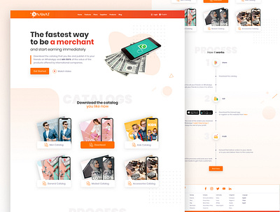 Knawat catalogs landing page colors design experience fonts gradient landing landing page design typography ui ux web wordpress