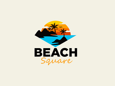 Beach Square Logo Design