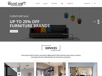 Wood Craft The Furniture Studio branding css design furniture html logo photoshop wood
