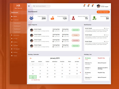 HR Dashboard Design animation design illustration ui ux