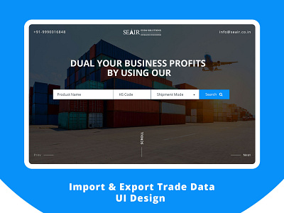Seair Indonesia Import Export Data design ui ux web