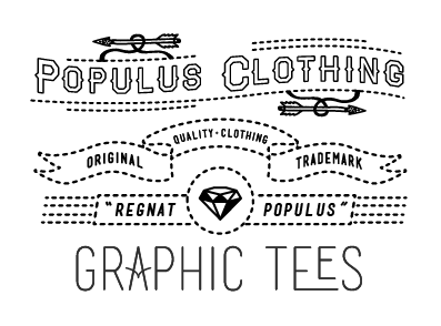 Populus Clothing Screened T-Shirt Tag clothing design fashion shirt design tag type typography