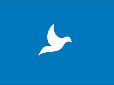 Dove bird blue dove fimbird fly illustration logo logodesigner peagon sky vector
