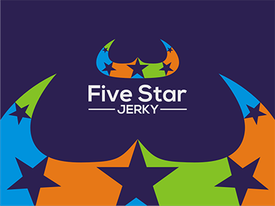 Fiver Star Jerky fimbird five jerky logo star