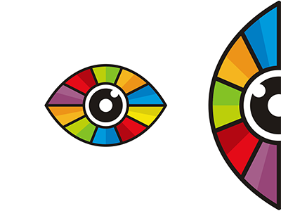 Eye logo colorful eye eye catching fimbird logo