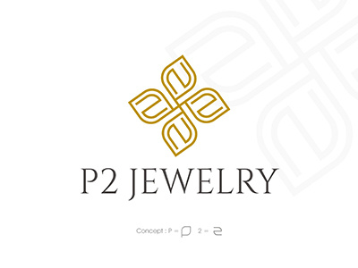 P2 Jewelry Final fimbird gold jewelery logo luxury p2