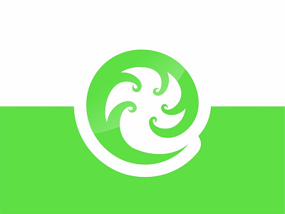 Koru Fern leaf fimbird koru fern leaf logodesigner newzeland