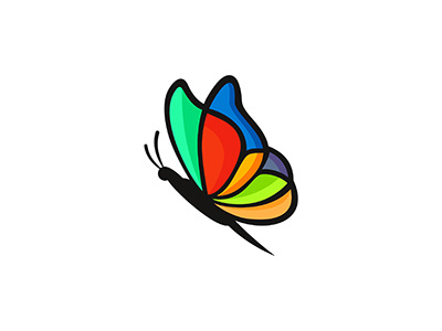 Butterfly butterfly fimbird logodesigner