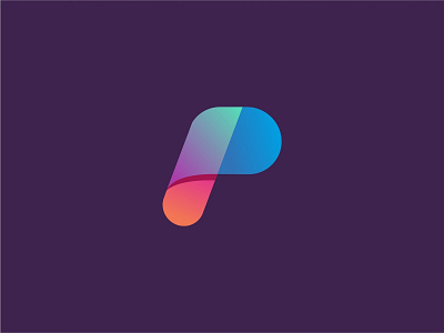 P logo colorful designer fimbird logo p p logo technology