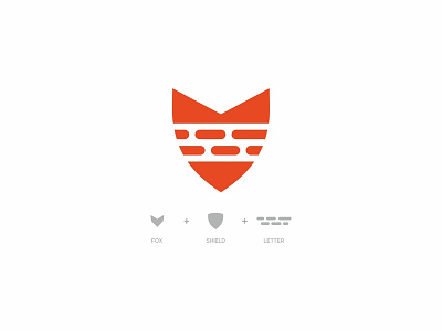 Fox + Shield + Letter fimbird fox foxsecurity letter logo security shield technology