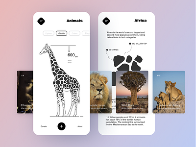 Africa guide africa design giraffe illustration lions mobile