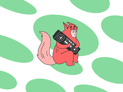 squirrel 🐿️dream dream dreamy green illustration man music red squirrel suit vector
