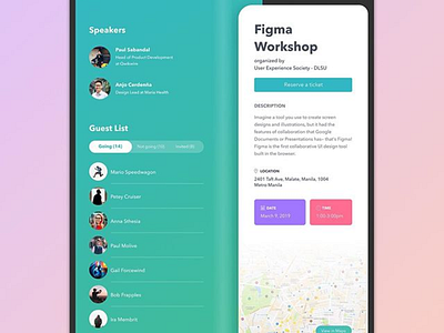 Events Page Design Concept (Foldable Phone)