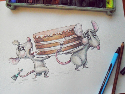 Who Stole The Cake? birthday cake mice mouse steal