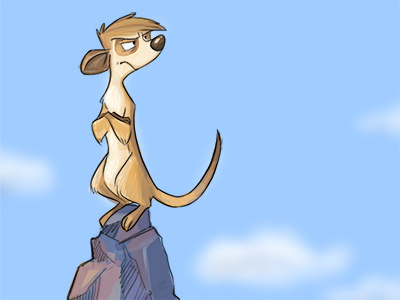 Not Talking to You! angry character mad meerkat sketch