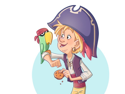 Lunchtime! biscuit character cracker parrot pirate