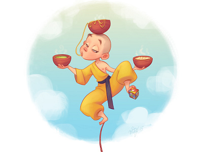 Shaolin Monk balance food monk rubix cube shaolin soup spaghetti test