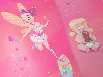 Sugar Fairy baby biscuit cake candy chocolate cream donut fairy kid lollipop sugar wings