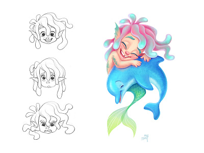 The little merkid :) challenge character dolphin kid mermaid merman