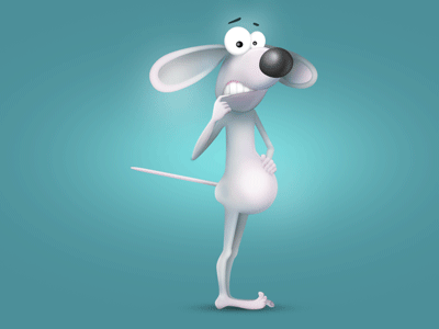 Hungry for Dribbble fame? animation character dribbble fame gif illustration mouse