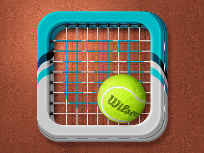 Tennis Icon cinder icon red cinder tennis tennis court tennis racket wilson