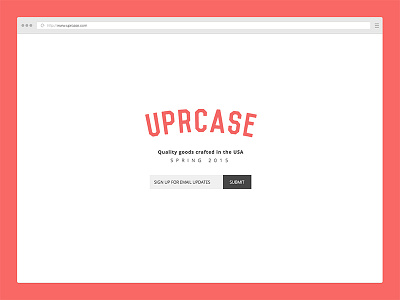 Uprcase Landing Page