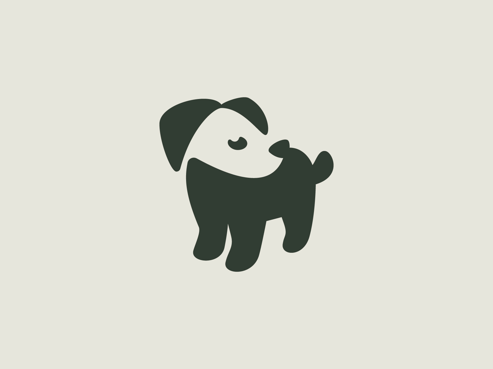 A cute dog logo. by Maxim Durbailov on Dribbble