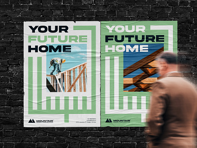 Design of street posters for the construction company Mountair.
