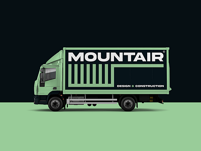 Vehicle wrap for the construction company Mountair. brand brand identity brand identity design branding logo symbol logomark vehicle vehicle wrap
