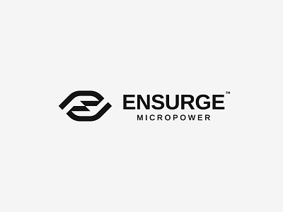 Logo Design for the Ensurge Micropower. brand identity brand identity design branding energy energy storage innovation logo design logo symbol logomark logotype manufacturing