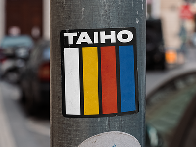 Street sticker design for Taiho karate school. badge brand identity brand identity design branding design karate logo symbol logomark logotype