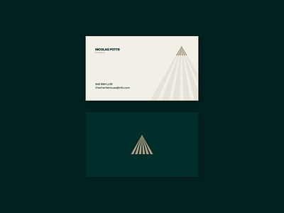 Business card concept for The Charlie House. brand identi brand identity brand identity design branding business card graphic design logo logo symbol logomark logotype stationery design triangle logo visual identity