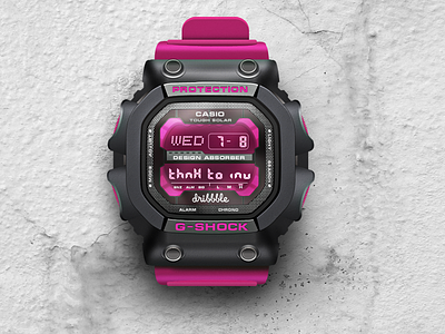 collaborate casio g-shock and dribbble (thnx to inv.) casio clock dribbble g shock inv thnx to