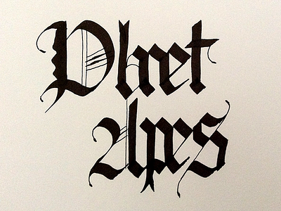 Calligraphy #01 calligraphy gothic hand lettering ligature